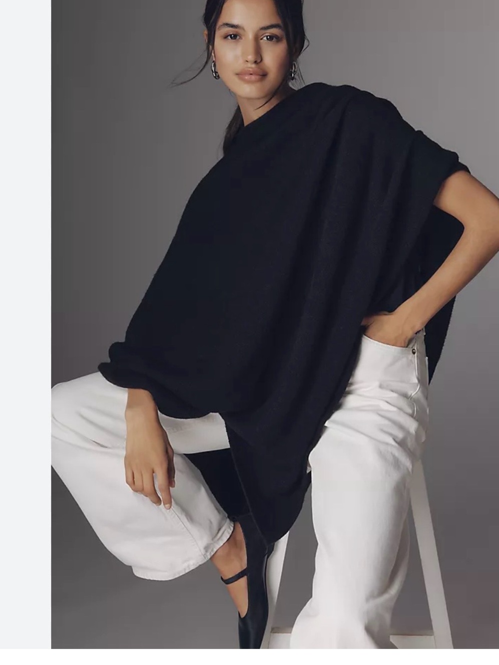 NWT Anthropologie Dark Brown (pic is in black) Oversized Poncho